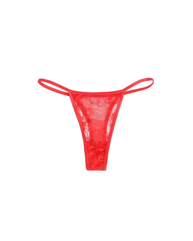 Déshabillé et string rouge Paris Hollywood élégant et sensuel-4
