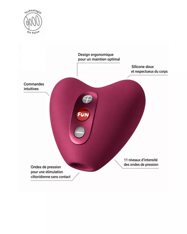 Image du stimulateur clitoridien FUN FACTORY LIBERA RED, design ergonomique et matériaux de qualité-4