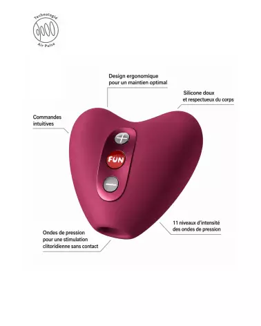 Image du stimulateur clitoridien FUN FACTORY LIBERA RED, design ergonomique et matériaux de qualité-4