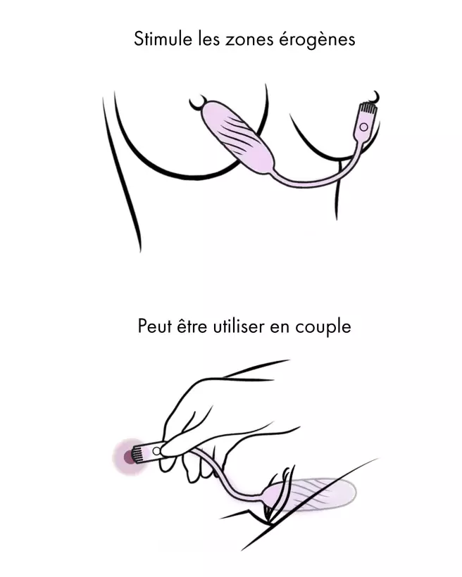 Image de l'œuf vibrant télécommandé SVAKOM PLUME pour plaisir discret et contrôle à distance-3