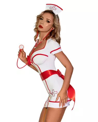 Tenue infirmière sexy Paris Hollywood L/XL pour jeux de rôle-3