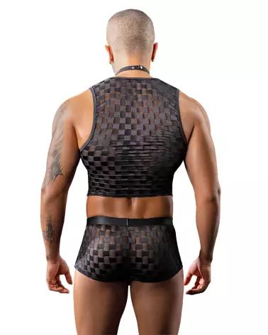 Tenue de serveur noir Paris Hollywood pour homme en déguisement-2