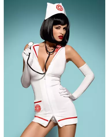 Costume Sexy d'Urgence Blanc et Rouge par Obsessive-2