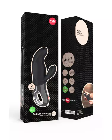 Image du vibromasseur FUN FACTORY MISS BI noir, sextoy double stimulation haut de gamme-2