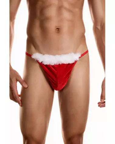 string velours Père Noël rouge homme Paris Hollywood déguisement sexy lingerie masculine Noël accessoire fête origina-1