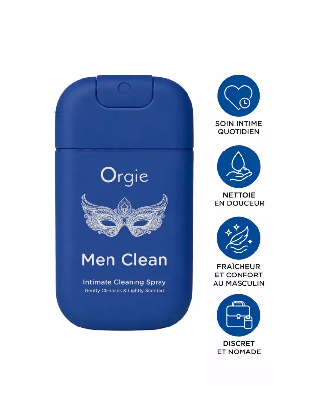 ORGIE MEN CLEAN 30ML nettoyant sextoys désinfectant hygiène intime accessoires érotiques propreté-2