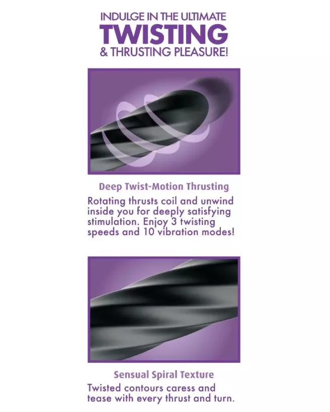stimulateur anal AFE Twist Ecstacy Black Anal Fantasy Elite silicone ergonomique plaisir intense sextoy anal noir-3