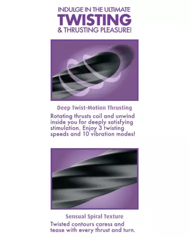 stimulateur anal AFE Twist Ecstacy Black Anal Fantasy Elite silicone ergonomique plaisir intense sextoy anal noir-3