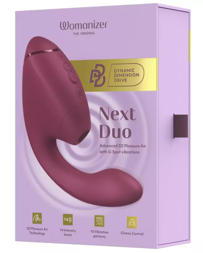 Stimulateur clitoridien Womanizer Next Duo Dusky Pink silicone waterproof double stimulation sextoy femme haut de gamme-1