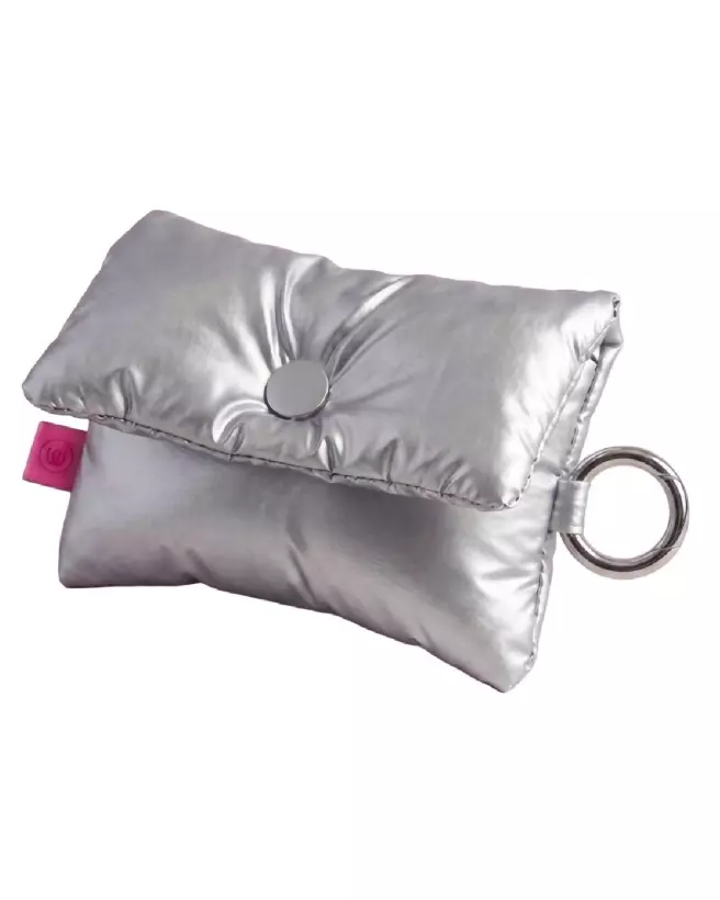 Womanizer Snap Pouch Silver pochette élégante rangement stimulation clitoridienne sextoy femme accessoire intime-2