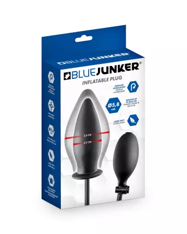 plug anal gonflable BLUE JUNKER noir silicone stimulation plaisir anal sextoy accessoire adulte-2