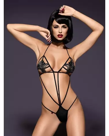Image du Body Luiza Noir par Obsessive, lingerie élégante et confortable-2