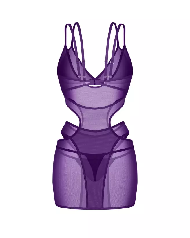 Vibres nuisette et string Obsessive ensemble lingerie sexy femme violet confortable-6
