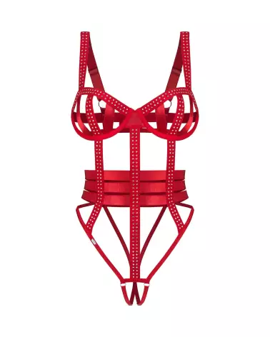 body ouvert shiny obsession obsessive lingerie sexy satinée cristaux scintillants bonnets à armatures dessous glamour fe-7