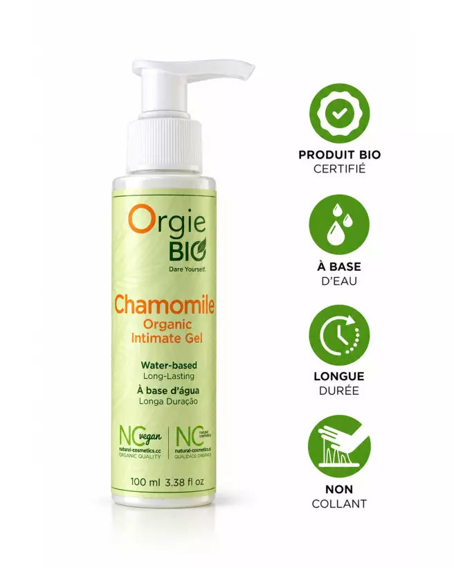 Lubrifiant à base d'eau ORGIE Chamomile Bio 100ml naturel hydratant apaisant intime-3