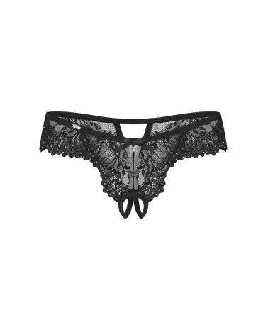 string ouvert Sparkly Night Obsessive dentelle noire scintillante lingerie sexy femme-10