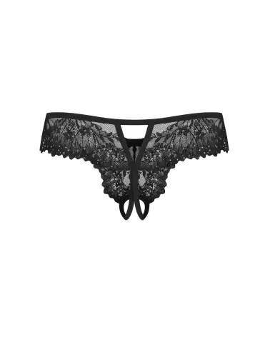 string ouvert Sparkly Night Obsessive dentelle noire scintillante lingerie sexy femme-11