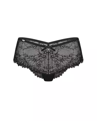 Shorty sexy dentelle noire Sparkly Night Obsessive, lingerie femme glamour, détails scintillants, sous-vêtement conforta-10