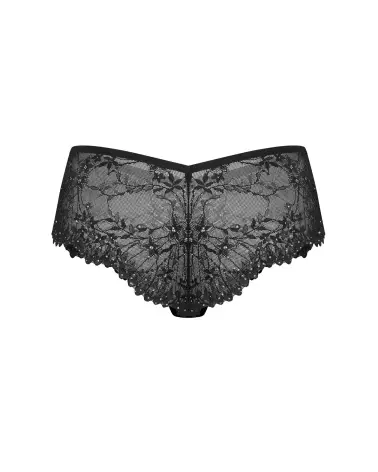 Shorty sexy dentelle noire Sparkly Night Obsessive, lingerie femme glamour, détails scintillants, sous-vêtement conforta-11