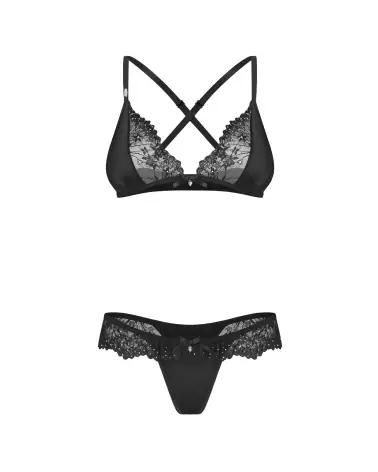 ensemble lingerie sexy femme Obsessive Sparkly Night 2 pièces dentelle scintillante soutien-gorge string élégant-6