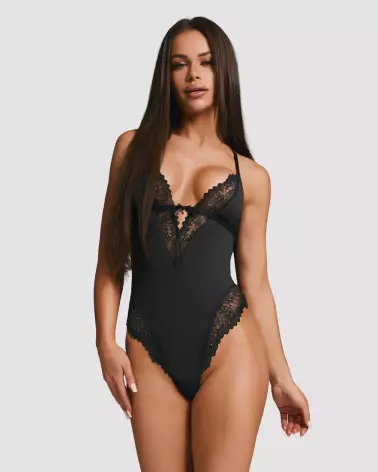 Body sexy femme Sparkly Night Obsessive dentelle scintillante lingerie transparente glamour-3