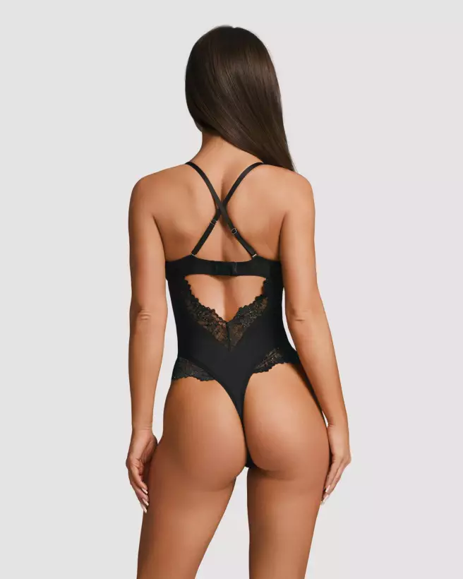 Body sexy femme Sparkly Night Obsessive dentelle scintillante lingerie transparente glamour-4
