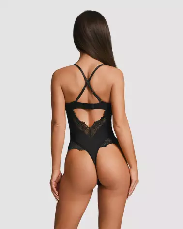 Body sexy femme Sparkly Night Obsessive dentelle scintillante lingerie transparente glamour-4