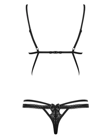 Body Wonderia Noir Obsessive en dentelle élégante et séduisante-6