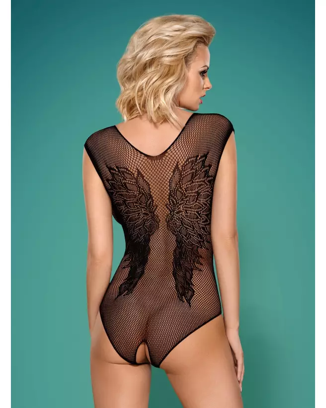 Image du Body Ouvert B112 Noir par Obsessive - Lingerie Sensuelle et Élégante-4