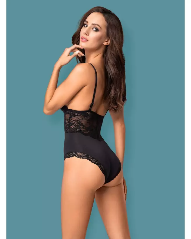 Body noir 810-TED-1 Obsessive en dentelle élégante-4