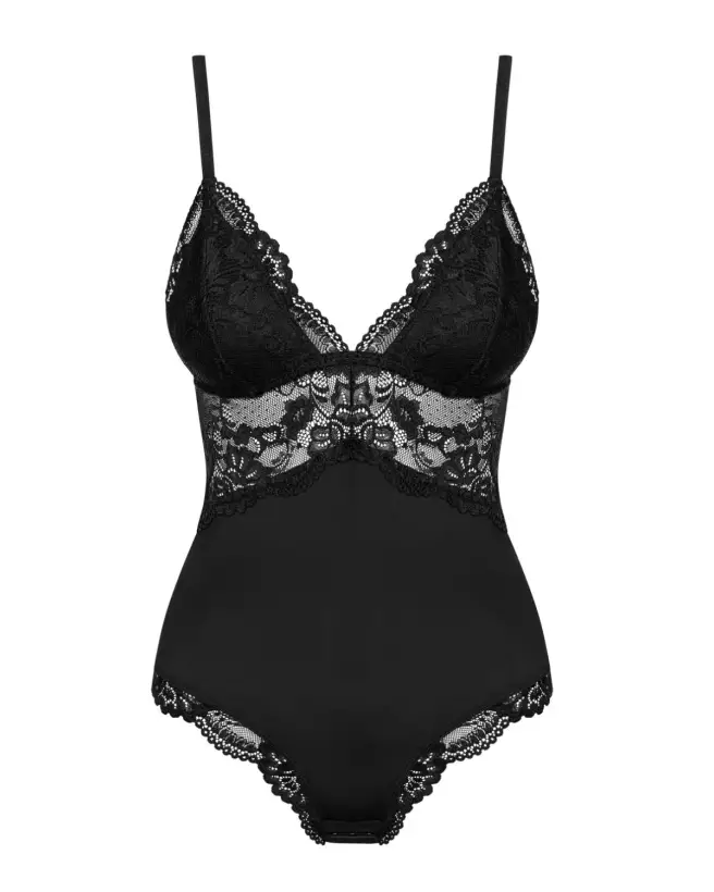 Body noir 810-TED-1 Obsessive en dentelle élégante-5
