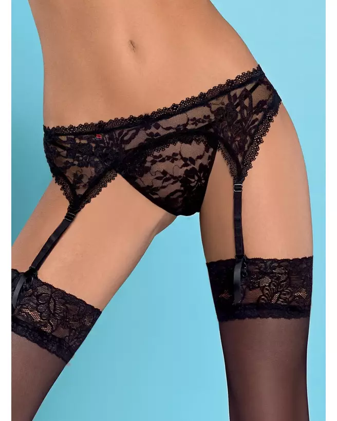 Porte-jarretelles Catia Obsessive noir élégant pour femme-5