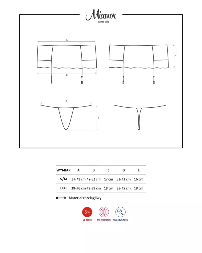 Porte-jarretelles noir Miamor Obsessive pour élégance et séduction en lingerie-7