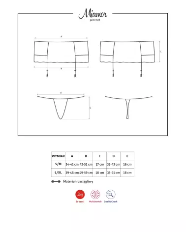 Porte-jarretelles noir Miamor Obsessive pour élégance et séduction en lingerie-7