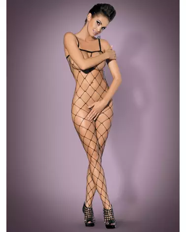 Photo du Bodystocking N102 Noir par Obsessive, lingerie en résille élégante-2