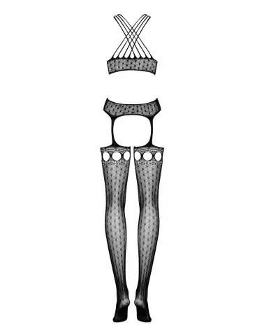 Image du Bodystocking G313 Noir par Obsessive, lingerie résille élégante-6