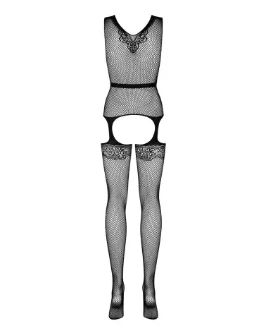 Bodystocking F217 noir élégant par Obsessive en maille fine-6