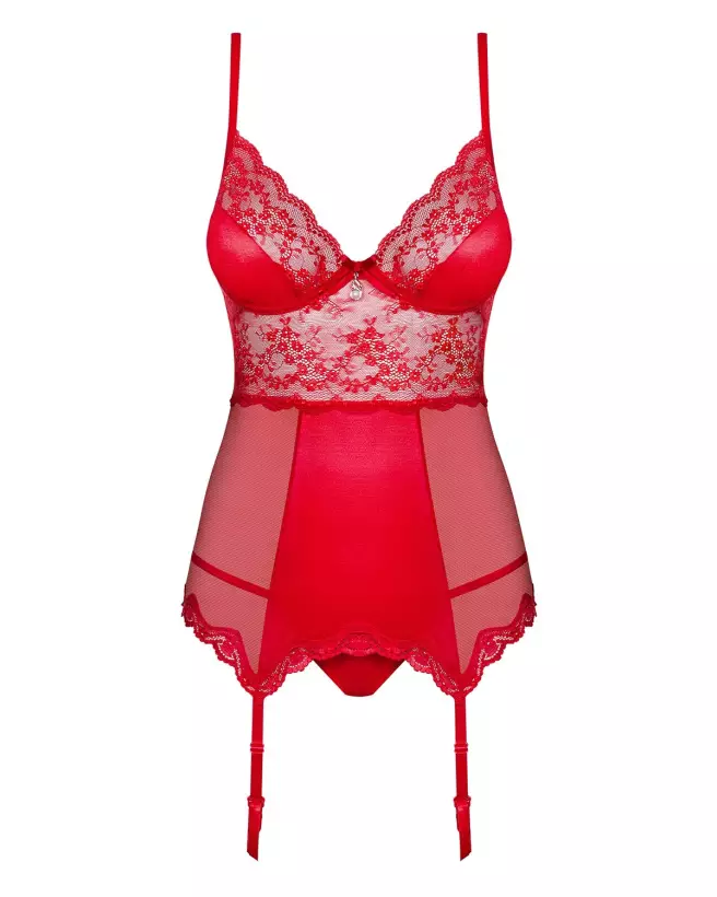 Image de la guêpière Lovica rouge par Obsessive, lingerie sexy et élégante-5