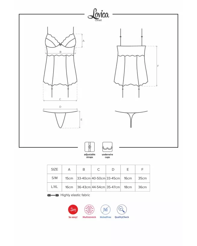 Image de la guêpière Lovica rouge par Obsessive, lingerie sexy et élégante-7