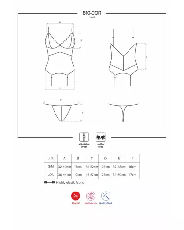 Guêpière noire 810-COR-1 Obsessive élégante-7