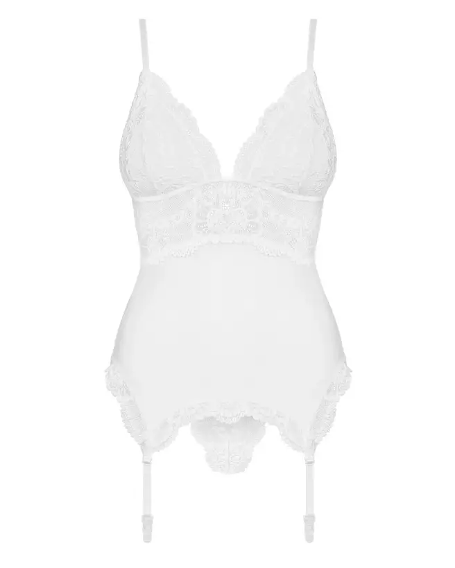 Guêpière blanche 810-COR-2 Obsessive élégante et confortable-5