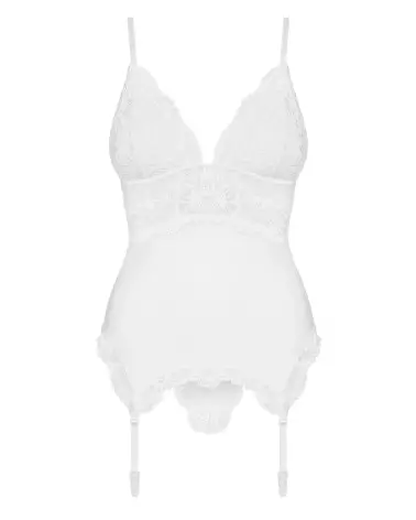 Guêpière blanche 810-COR-2 Obsessive élégante et confortable-5