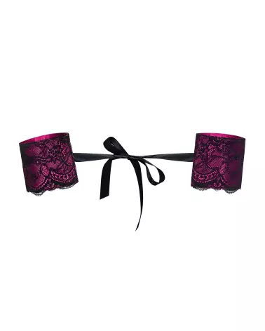 Menottes Roseberry Obsessive en Noir et Fuchsia pour jeux BDSM-3