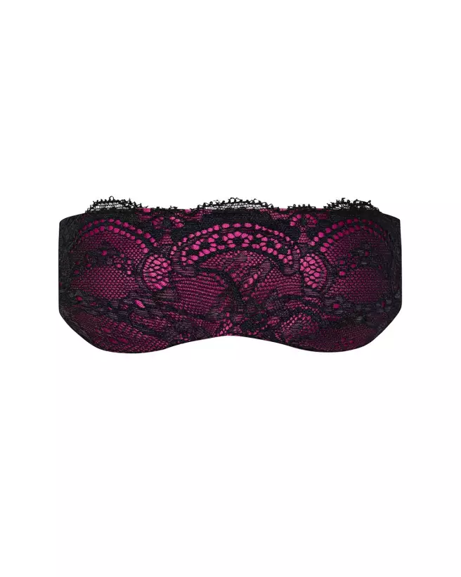 Masque Roseberry Obsessive noir et fuchsia pour jeux BDSM-3