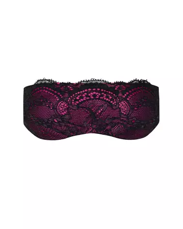 Masque Roseberry Obsessive noir et fuchsia pour jeux BDSM-3