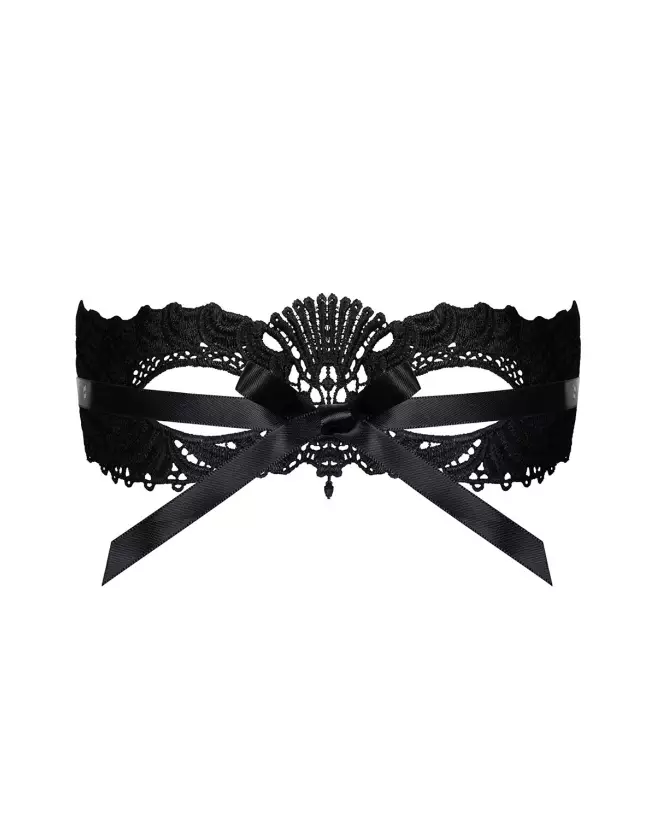 Masque noir A700 Obsessive pour jeux de rôle et bondage élégant-4