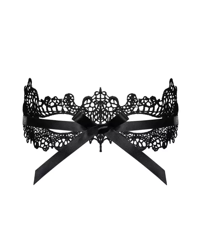 Masque noir A701 Obsessive pour jeux BDSM-4