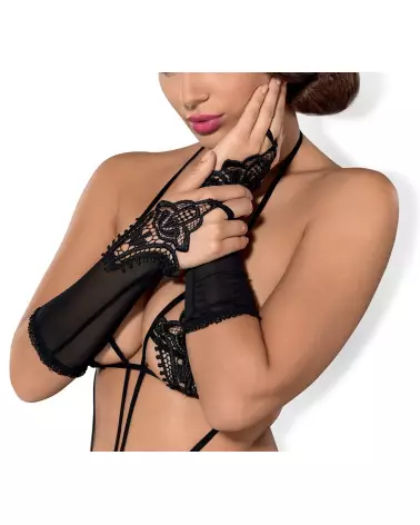 Mitaines Luiza Noir par Obsessive - Élégance et Style-4
