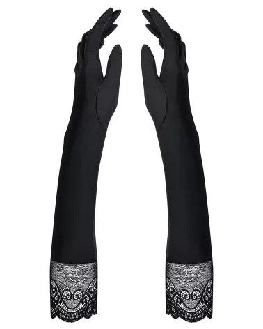 Gants Miamor Noir Obsessive en dentelle élégante pour femme-3