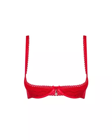 Image du soutien-gorge Lovica Demi rouge par Obsessive, lingerie élégante et confortable-5
